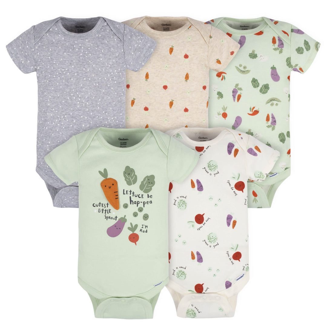 Gerber Baby & Toddler Unisex 5-Pack Solid Short Sleeve Tee, Infant Unisex, Size: 3T, White
