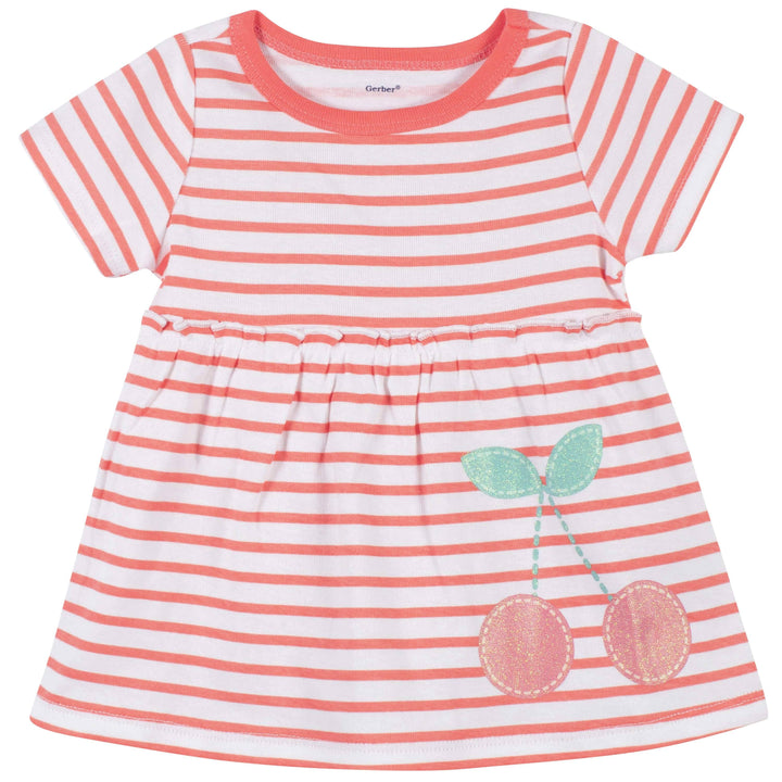 3-Piece Girls Cherry Dress & Headband Set-Gerber Childrenswear