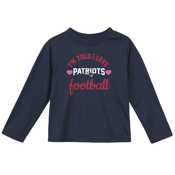 Girls Toddler Pink New England Patriots Team Girl T-Shirt